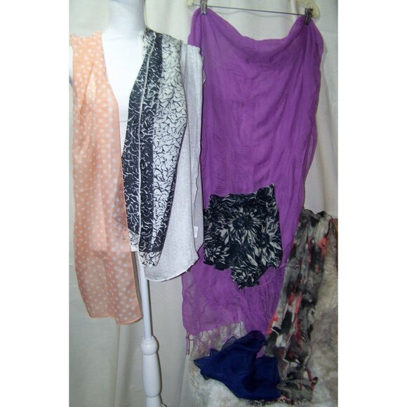 Scarves Lot of Seven Neck Scarf Warmers Head Wrap - Picture 1 of 7